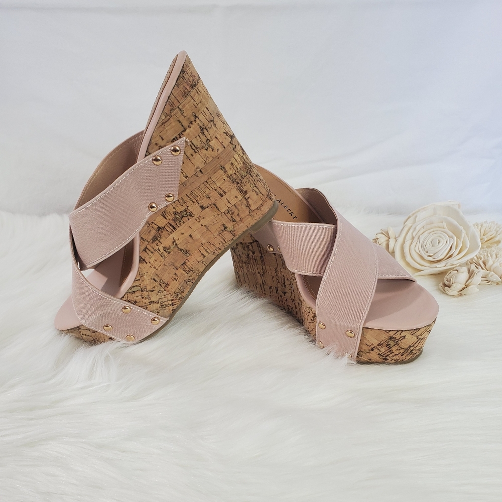 Cork wedge sandals